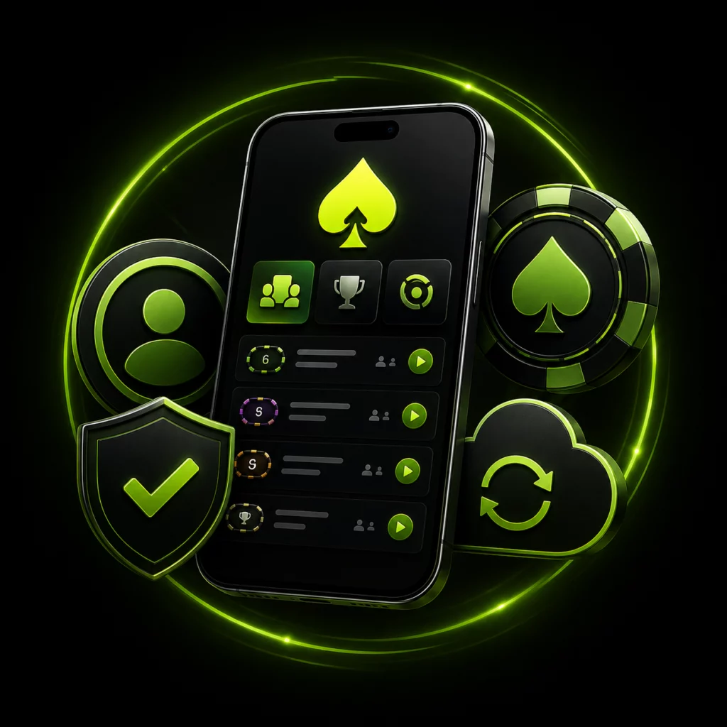 BCPoker app lobby cash games tournaments Spin and Go